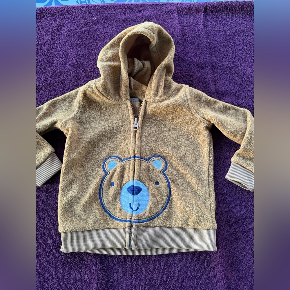 Laughing Llama Bear Baby Fleece Hoodie Jacket Size 9M